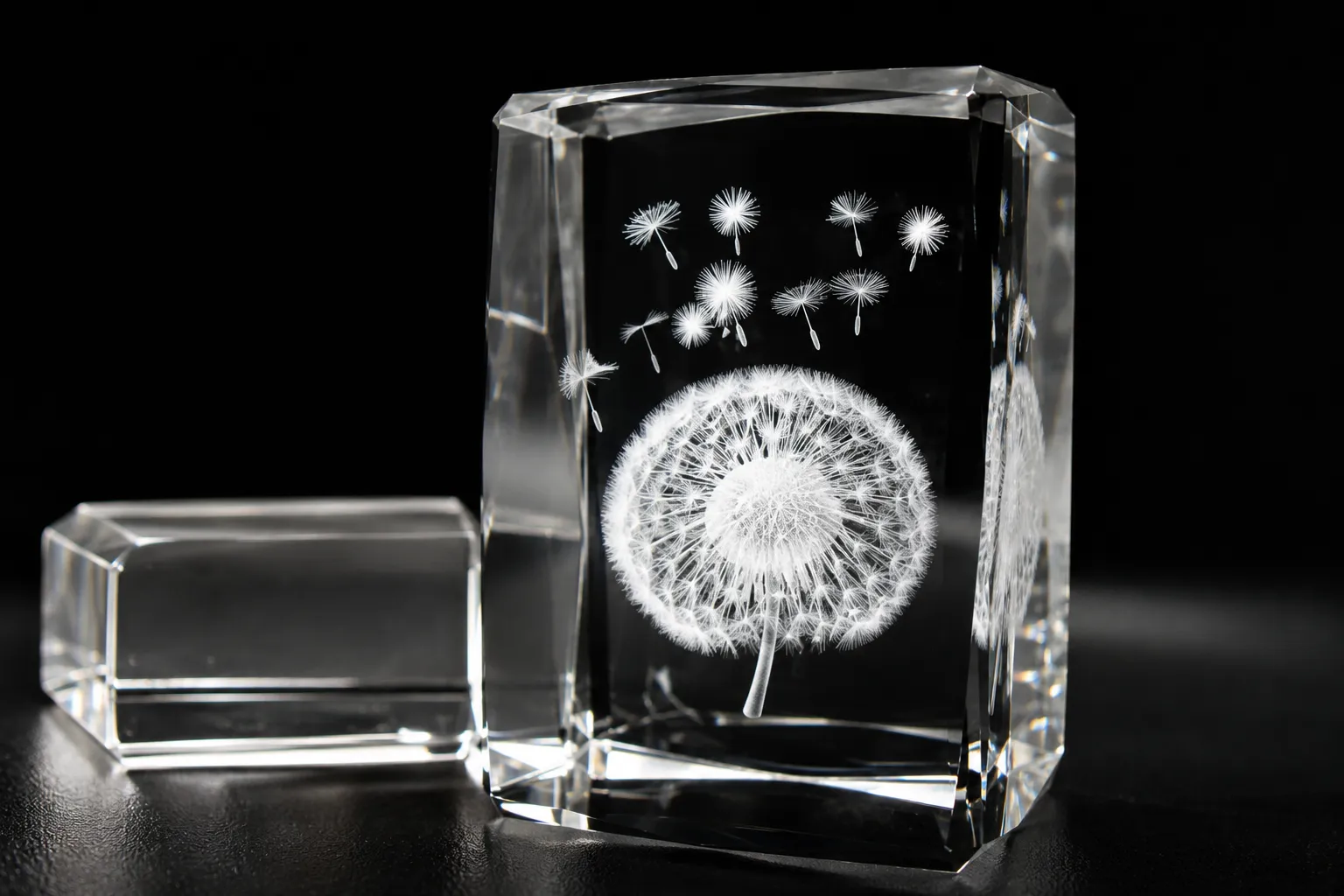 Crystal 2D/3D Laser Engraving branding technique